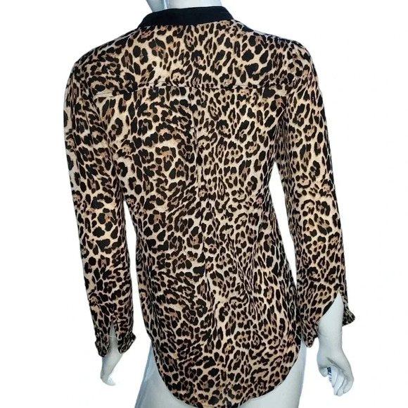 MNK Womens Leopord Print Blouse 100% Polyester Small - Picture 5 of 13
